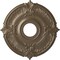 Ekena Millwork Attica Ceiling Medallion (Fits Canopies up to 5"), Hand-Painted Warm Silver, 18"OD x 4"ID x 5/8"P CM18ATWSS - alternate 1